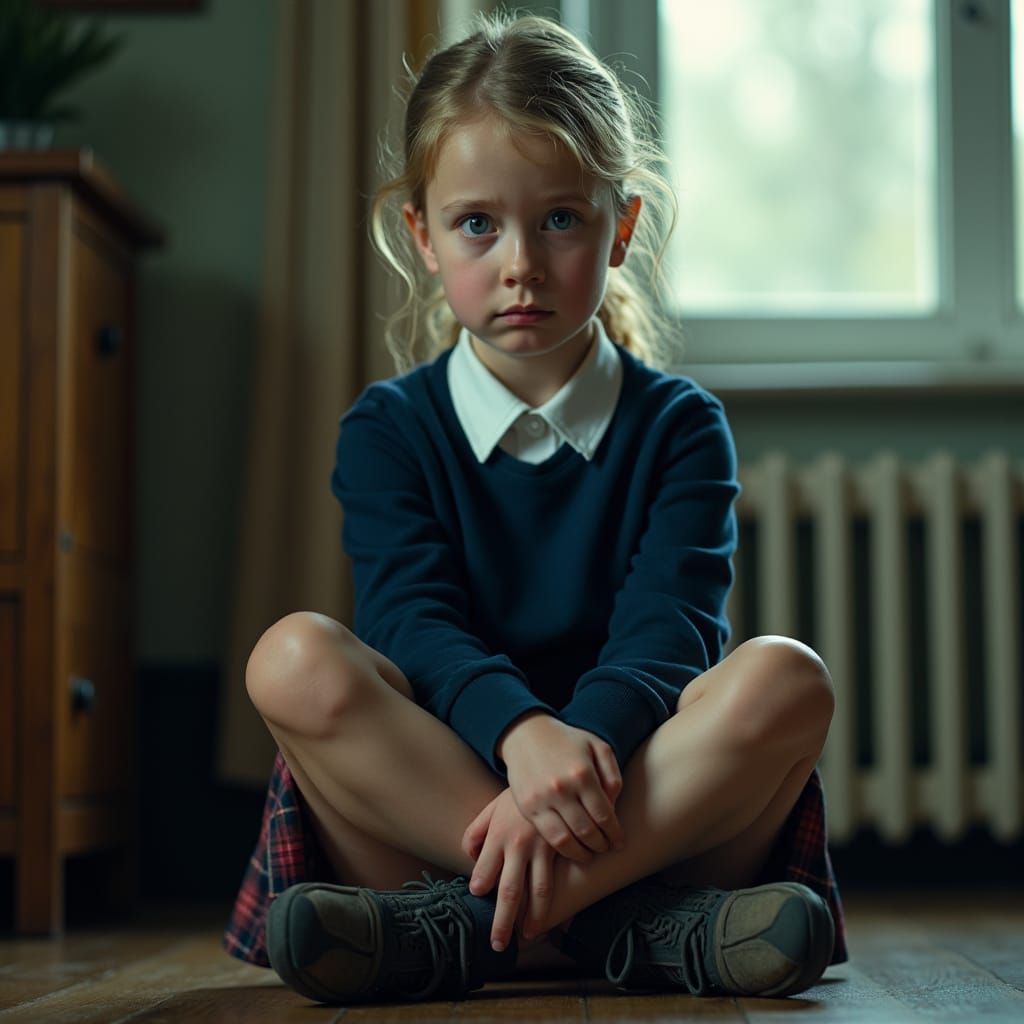 Polish Girl's Urgent Predicament: A Cinematic Portrait