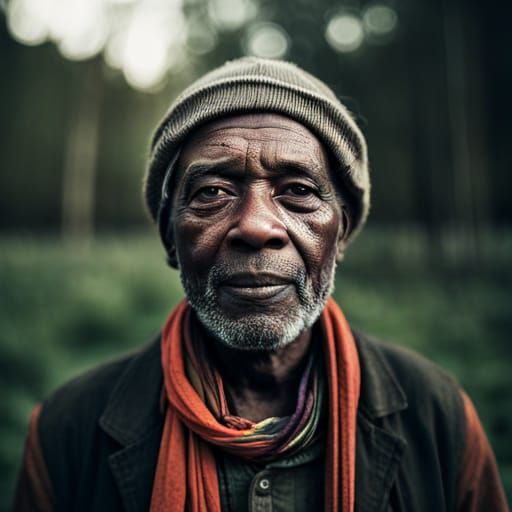 Medicinal Plant Harvester Portrait in Natural Ambient Light
