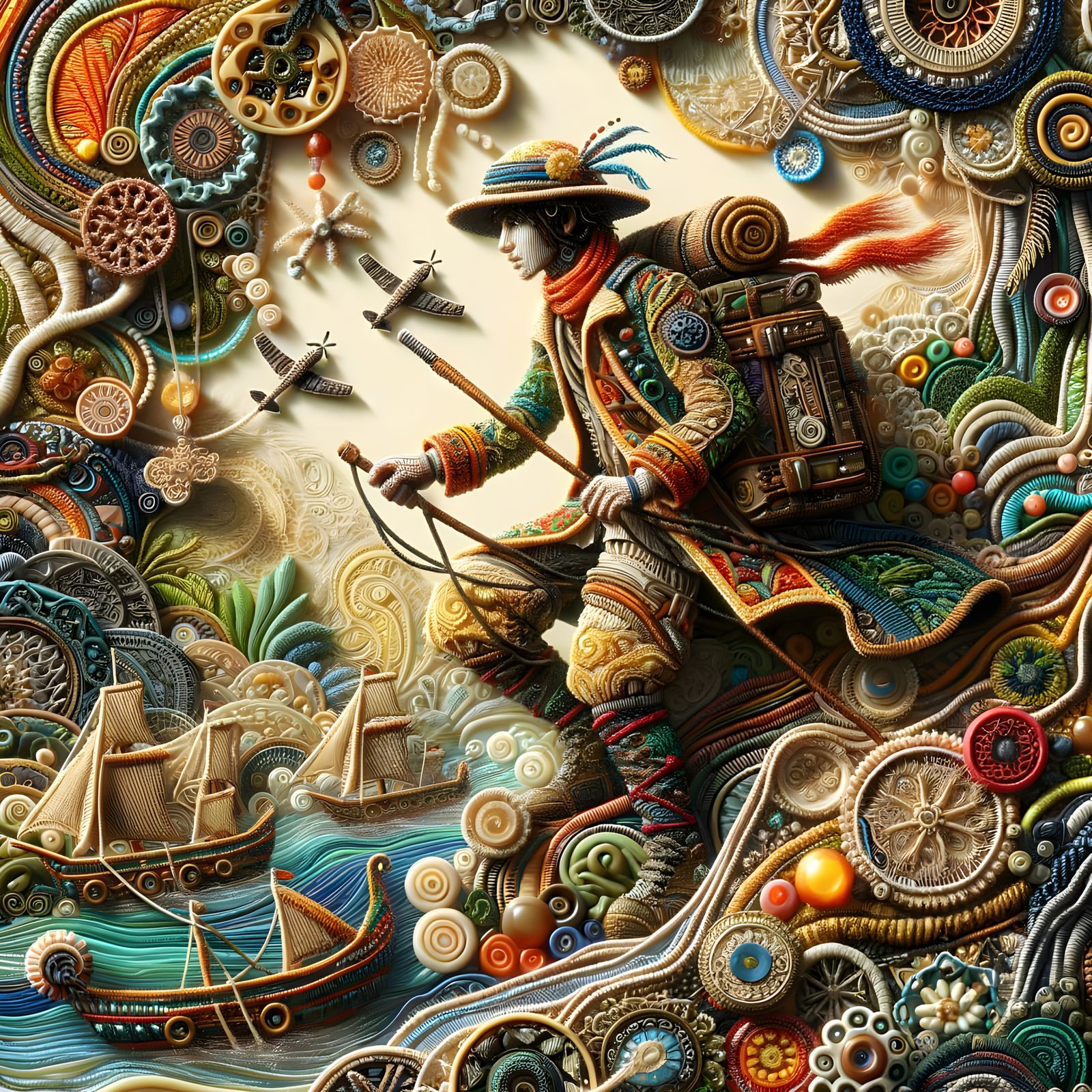 Stitched Realms: An Embroidered Adventure 2