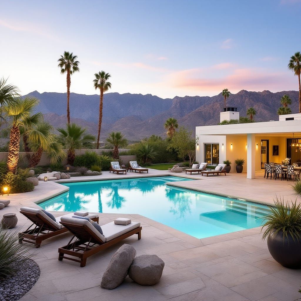 Palm Springs Home with Pool and Mountain View