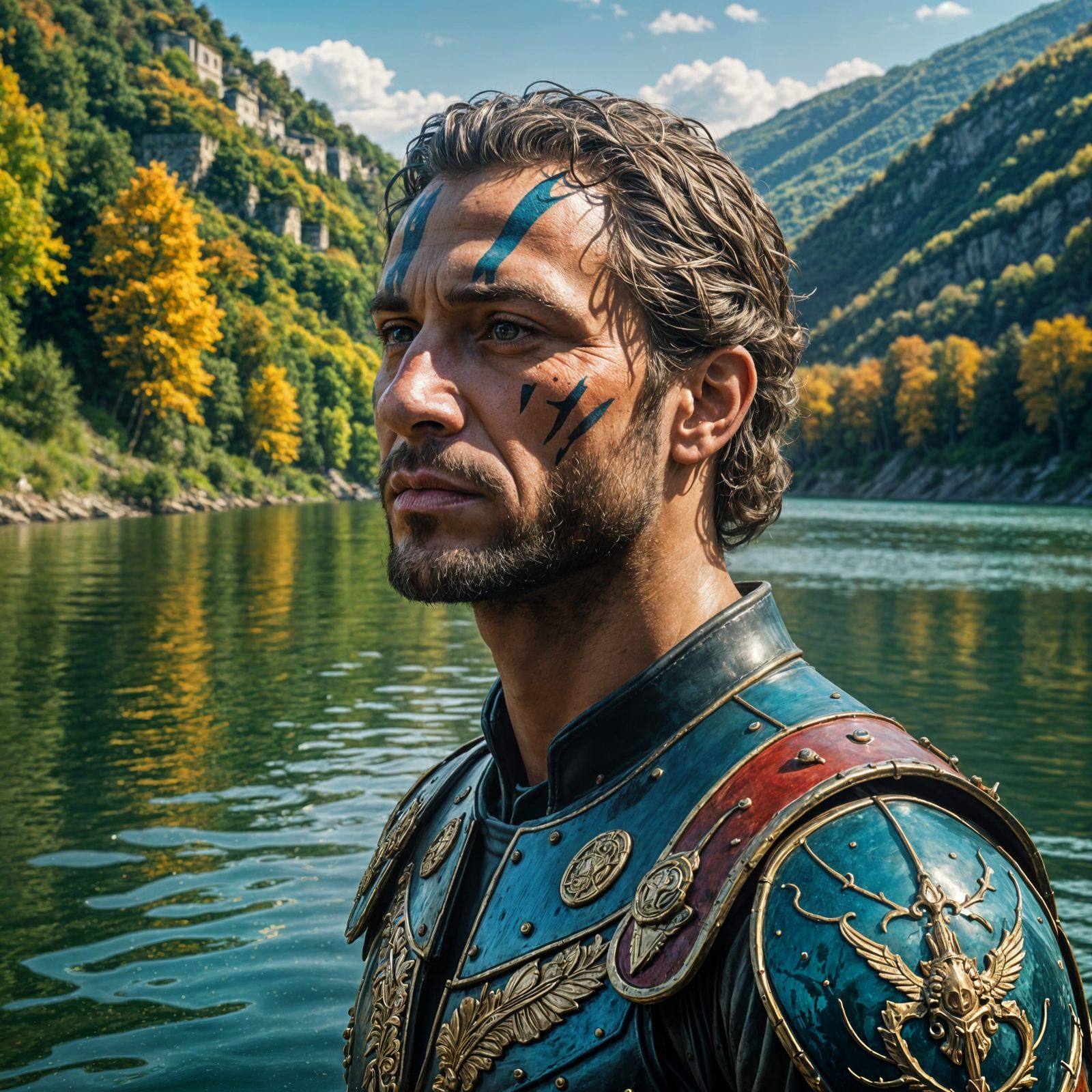 Historical Rex Nemorensis on Lake Nemi: Hyperrealistic Conce...