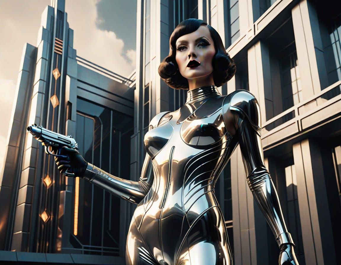 Glamorous 1920s Woman Defies Alien in Retro Futuristic Film ...