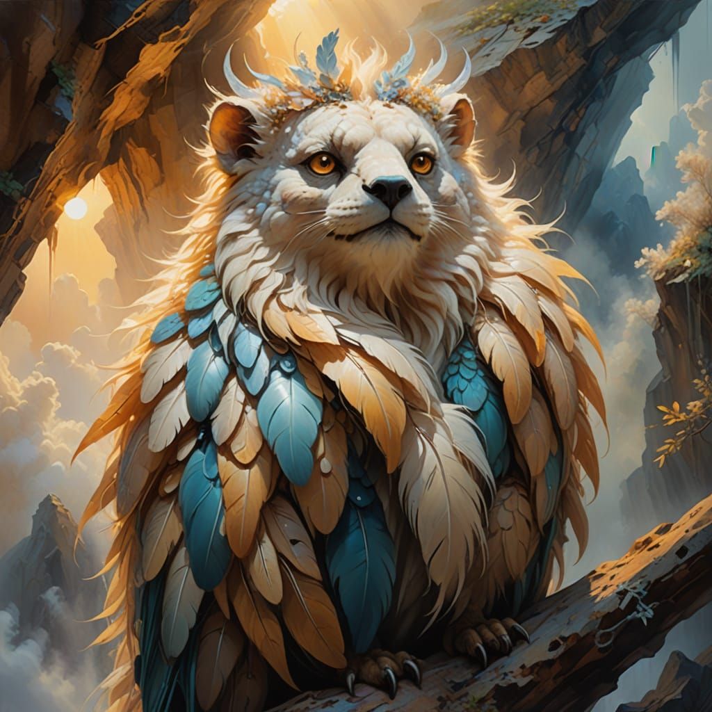 Surreal Cave Creature Basks in Divine Sunshine