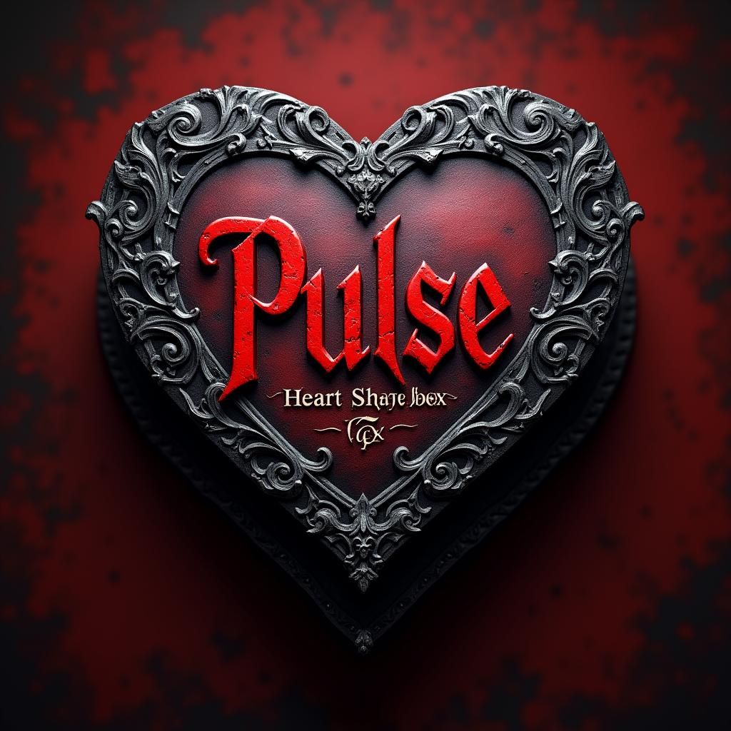 Gothic Emo Heart-Shaped Box with "Pulse"