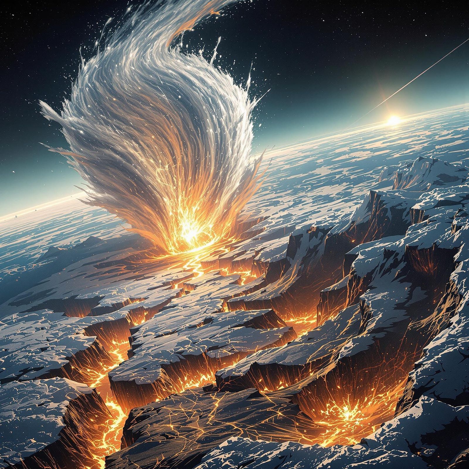 Water Comet Impacts Earth in Cataclysmic Event