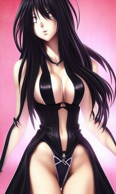 Akeno Himejima Goddess: Hyperdetailed Photorealistic Illustr...
