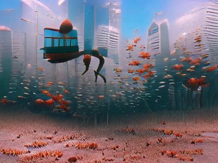 Underwater Singapore: Vivid Animated Scene