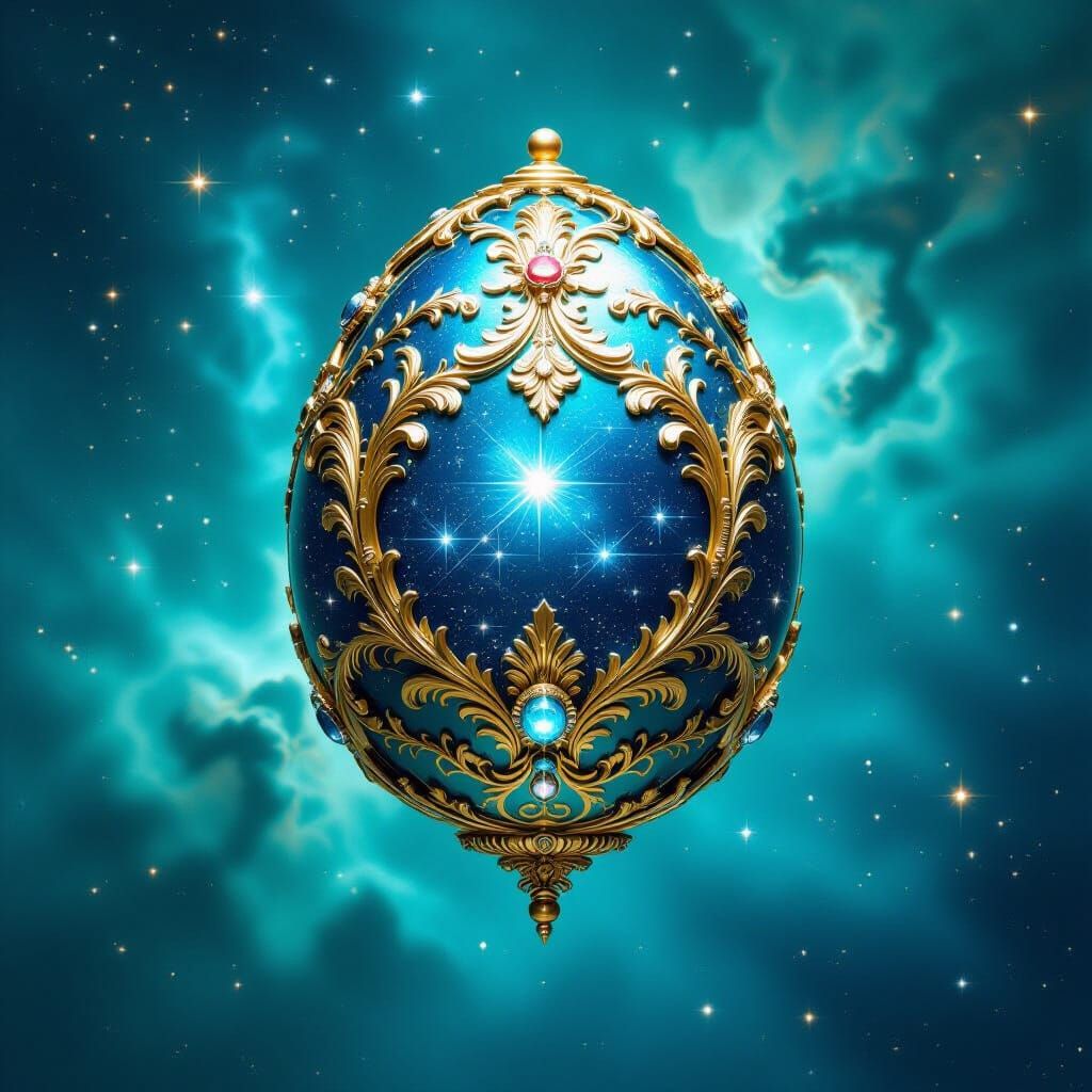 Colossal Fabergé Egg in Cosmic Nebula