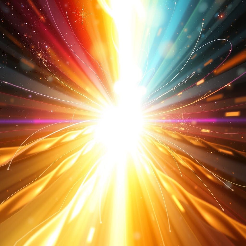 Surreal God of Light Radiates Pure Illumination in Cosmic La...