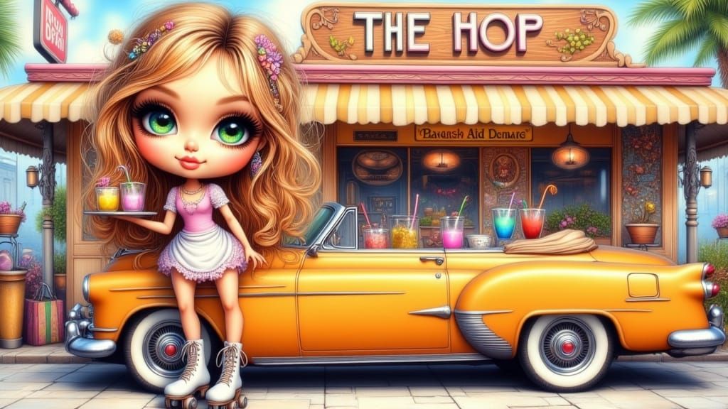 <lora:Hand Drawn Bohemian:1.0> <lora:Whimsical:1.0> 

A Vibr...