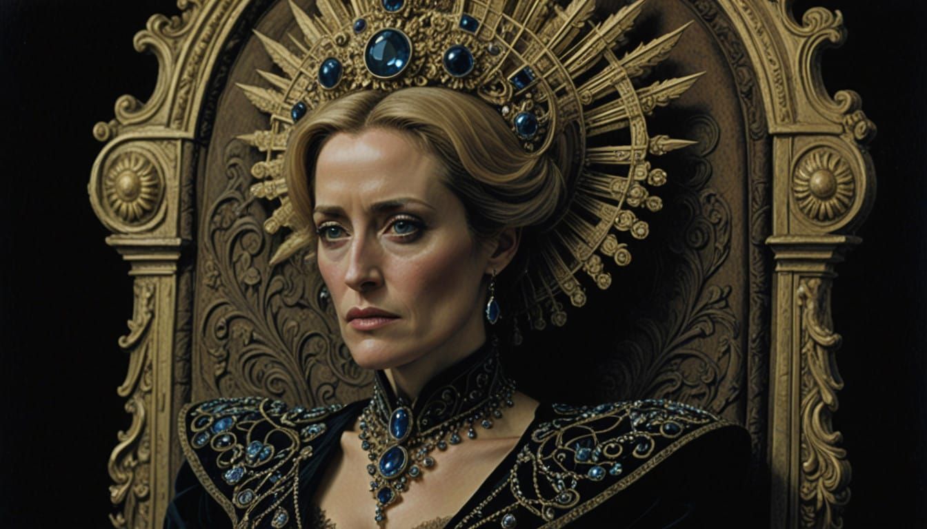 Regal Tyrant: A Victorian-Era Queen in Opulent Splendor