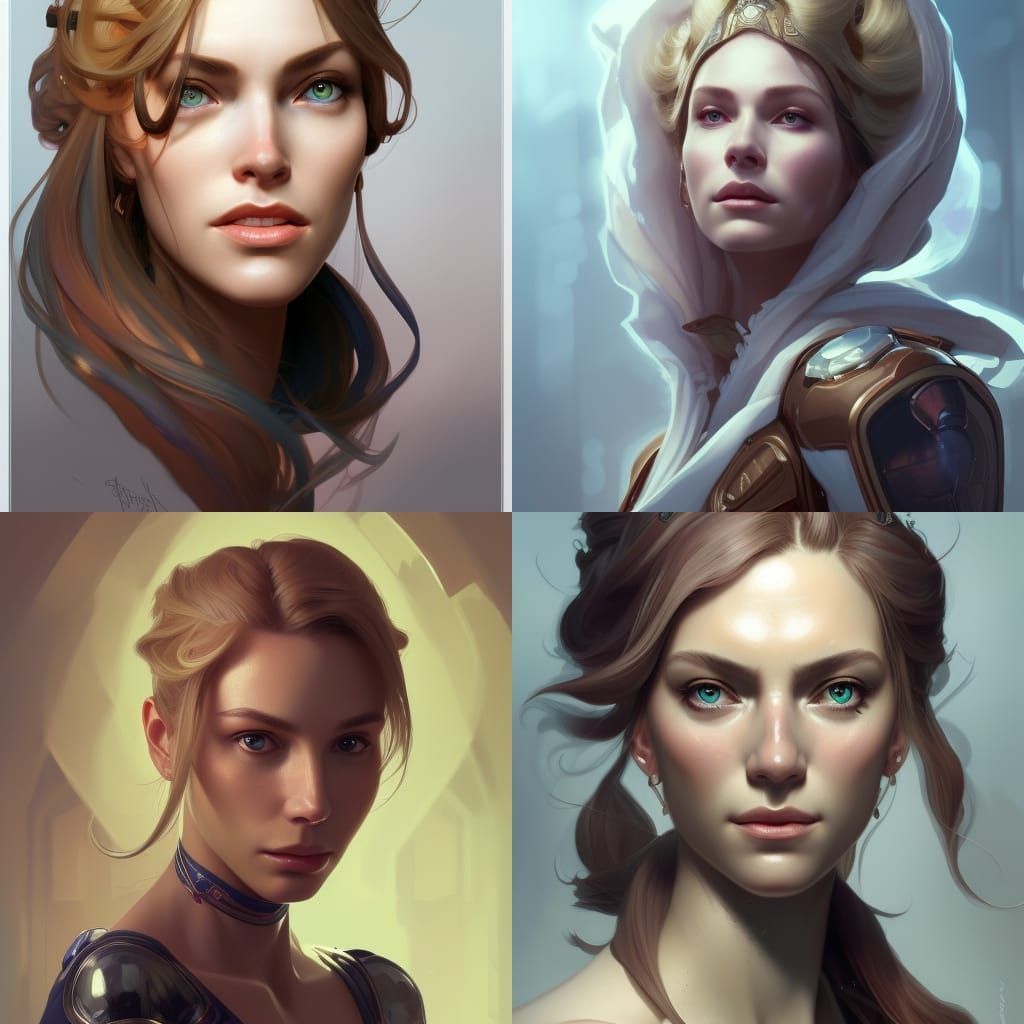 Hyperdetailed Portrait of Brigitte de la Croix