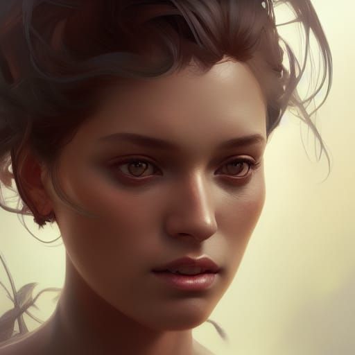 Detailed Female Portrait in Hyperrealistic Digital Art