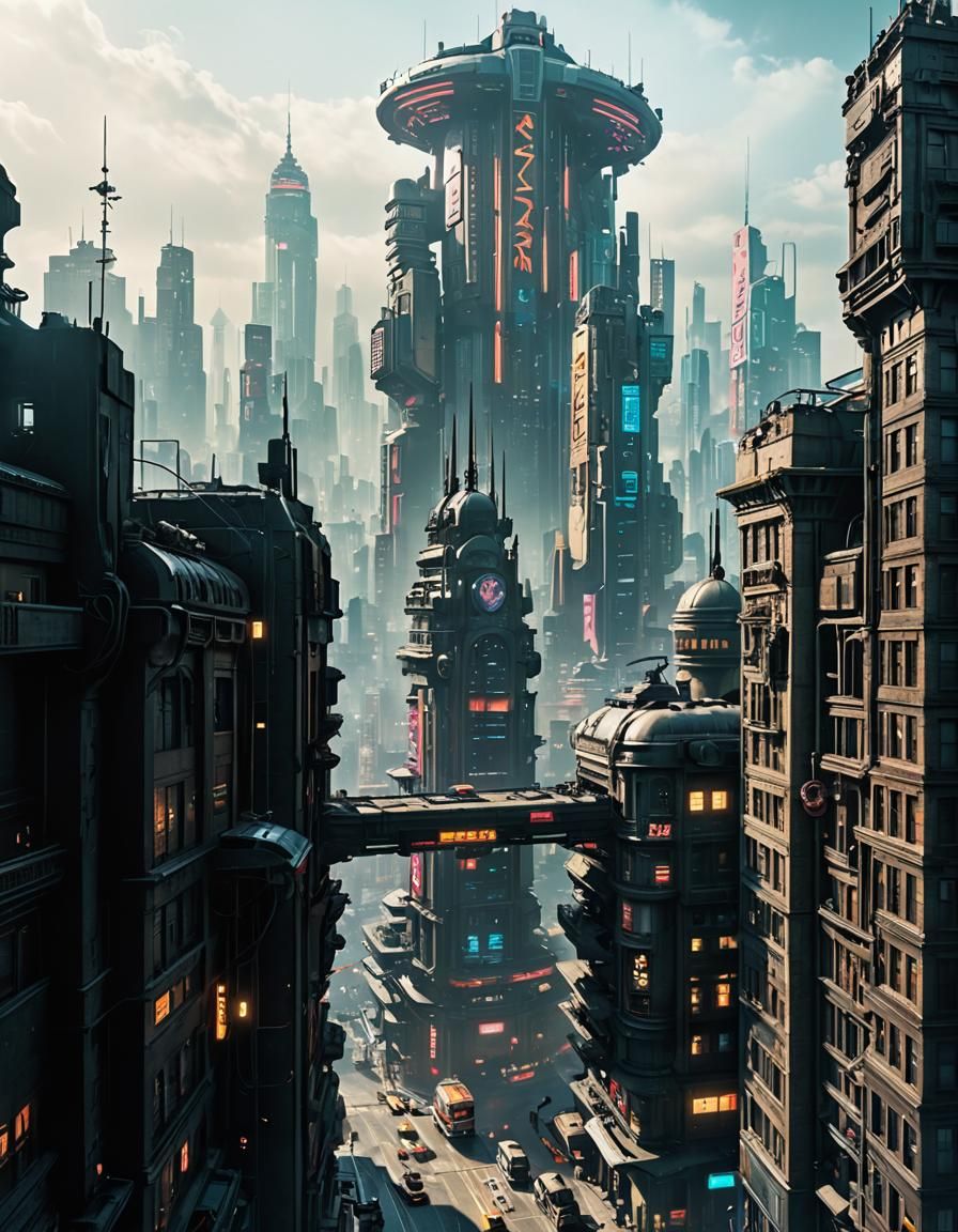 Cyberpunk Metropolis: A Futuristic Cityscape