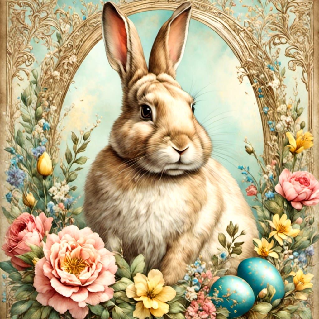 a vintage Easter card