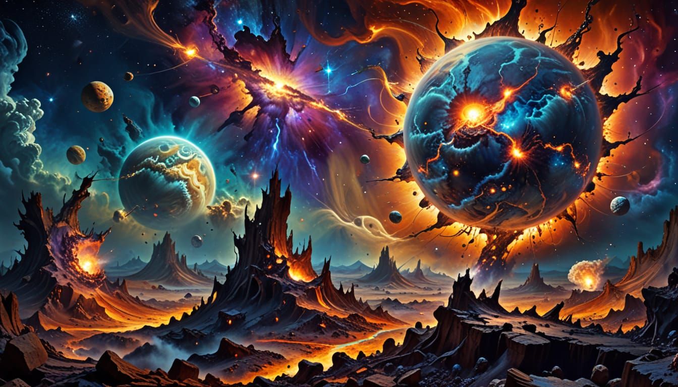 Cosmic Apocalypse: Swirling Vortex of Flames Engulfs Lyra an...