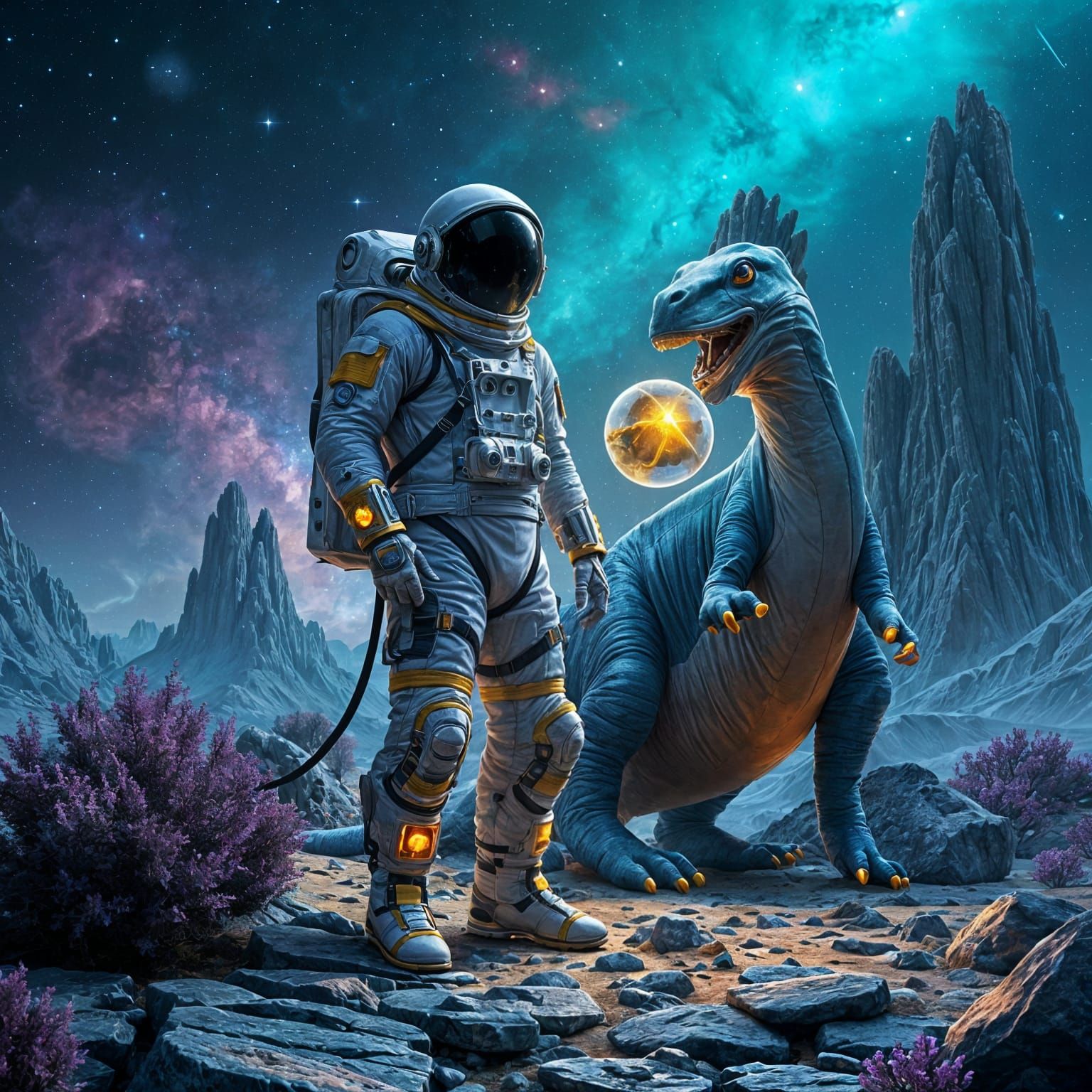 Cosmonaut Discovers Alien World with Glowing Vegetation and ...