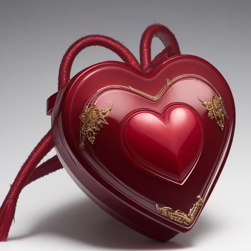 Fantasy Heart: Crimson Liquid in Fancy Container