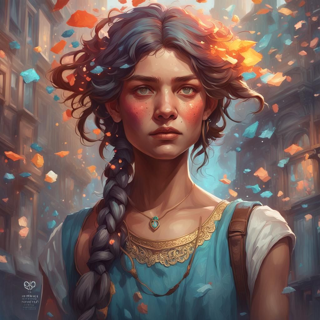 Detailed Portrait of a Missing Girl in Digital Art Style