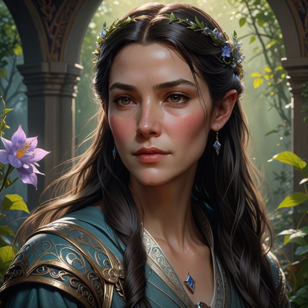 Ethereal Princess in Vibrant Triadic Colors