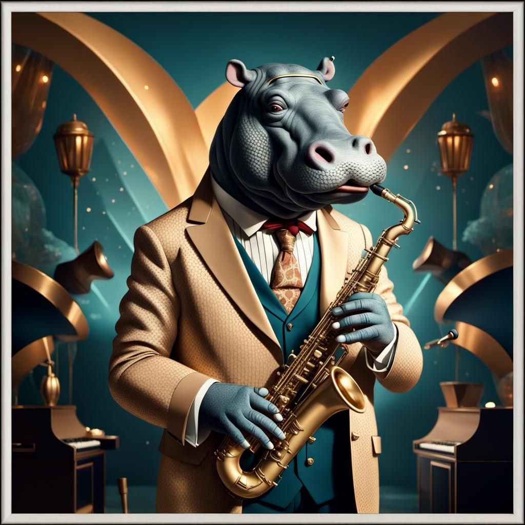 Jazzy Hippo at the Art Deco Club