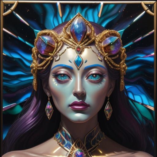 Surreal Faberge Face in Salvador Dali Style