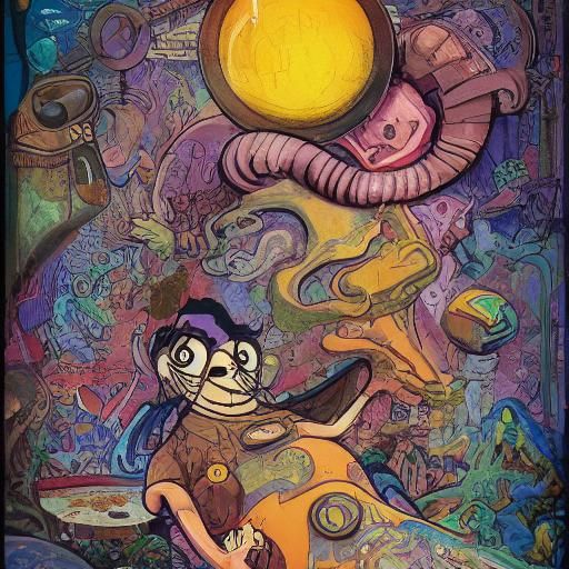 Jim Davis in Avant-Garde Art Nouveau Style