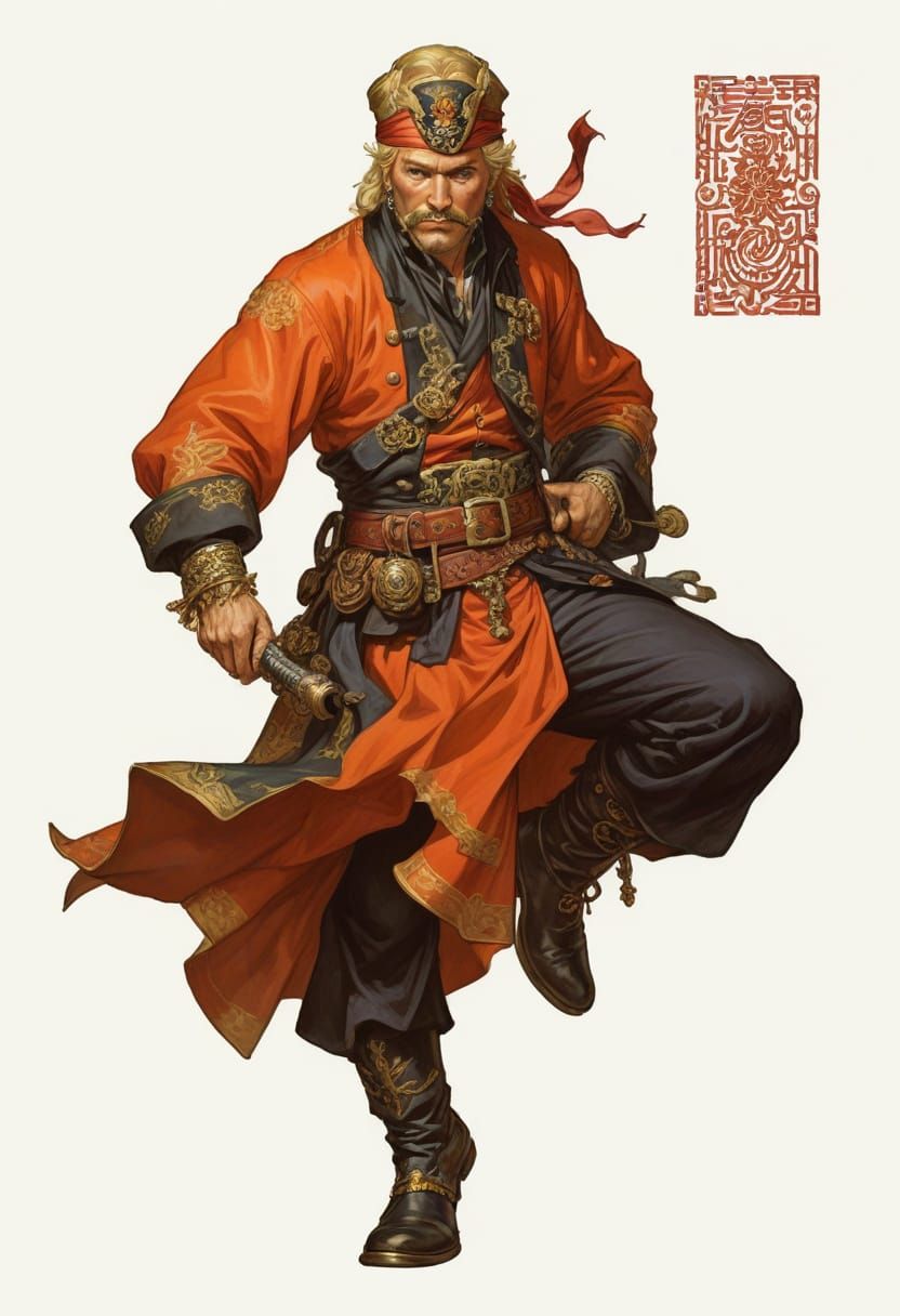 18th Century Pirate in Ceremonial Attire