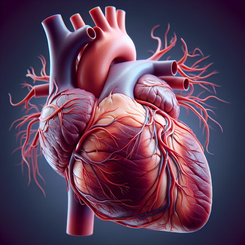 Detailed 3D Model of a Human Heart