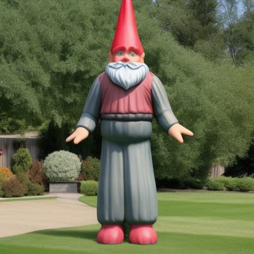 Giant Lawn Gnome: A Whimsical Colossus