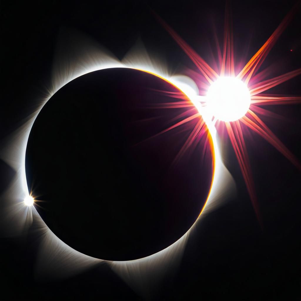 Solar Eclipse with Black Background
