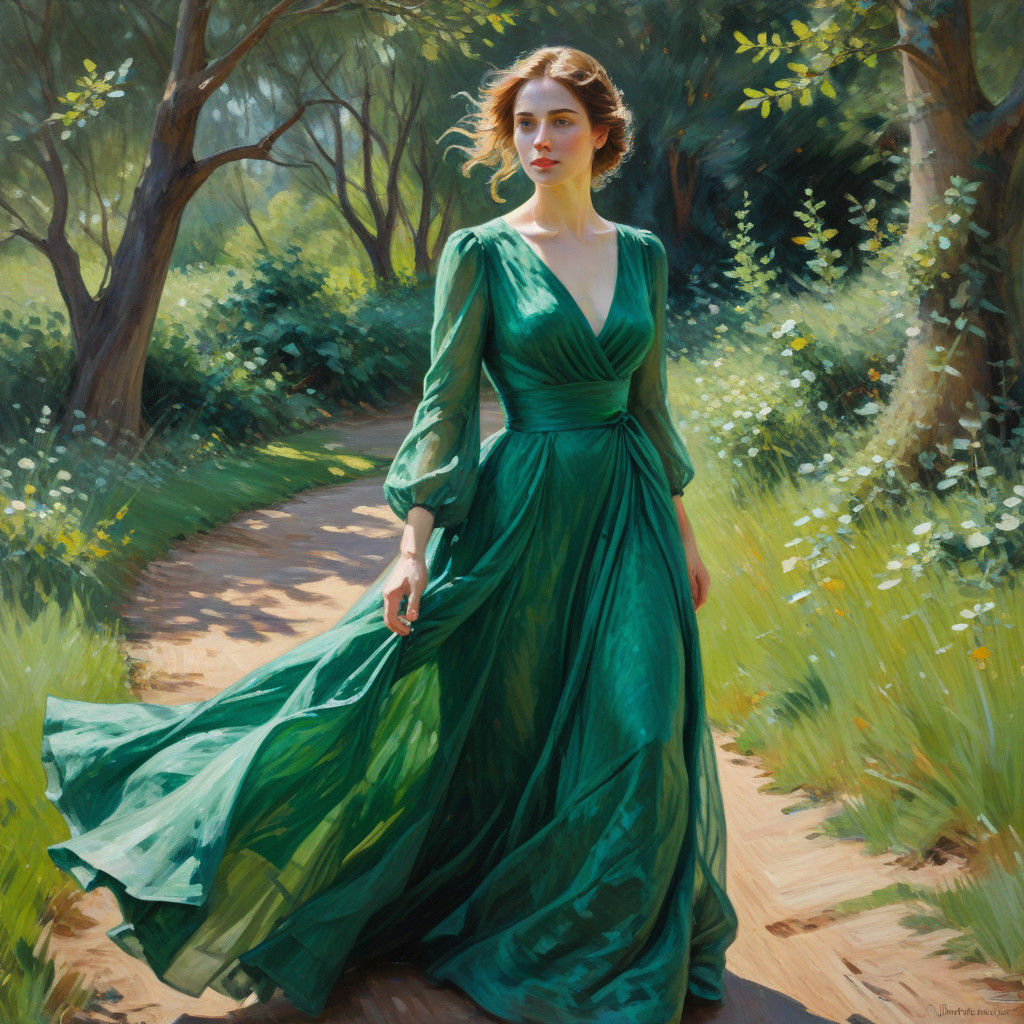 Visionary Woman in Impressionist Masterpiece