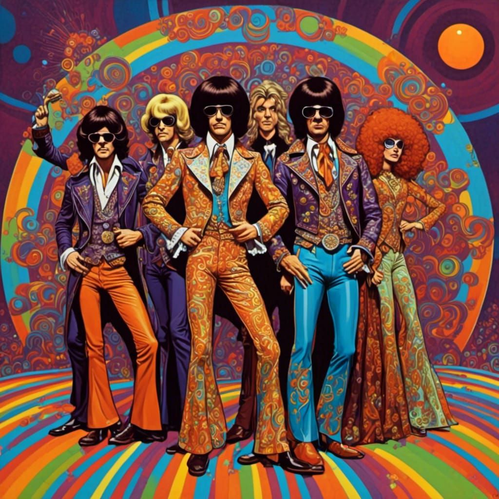 1970s Punk Disco Art by Rutkowski