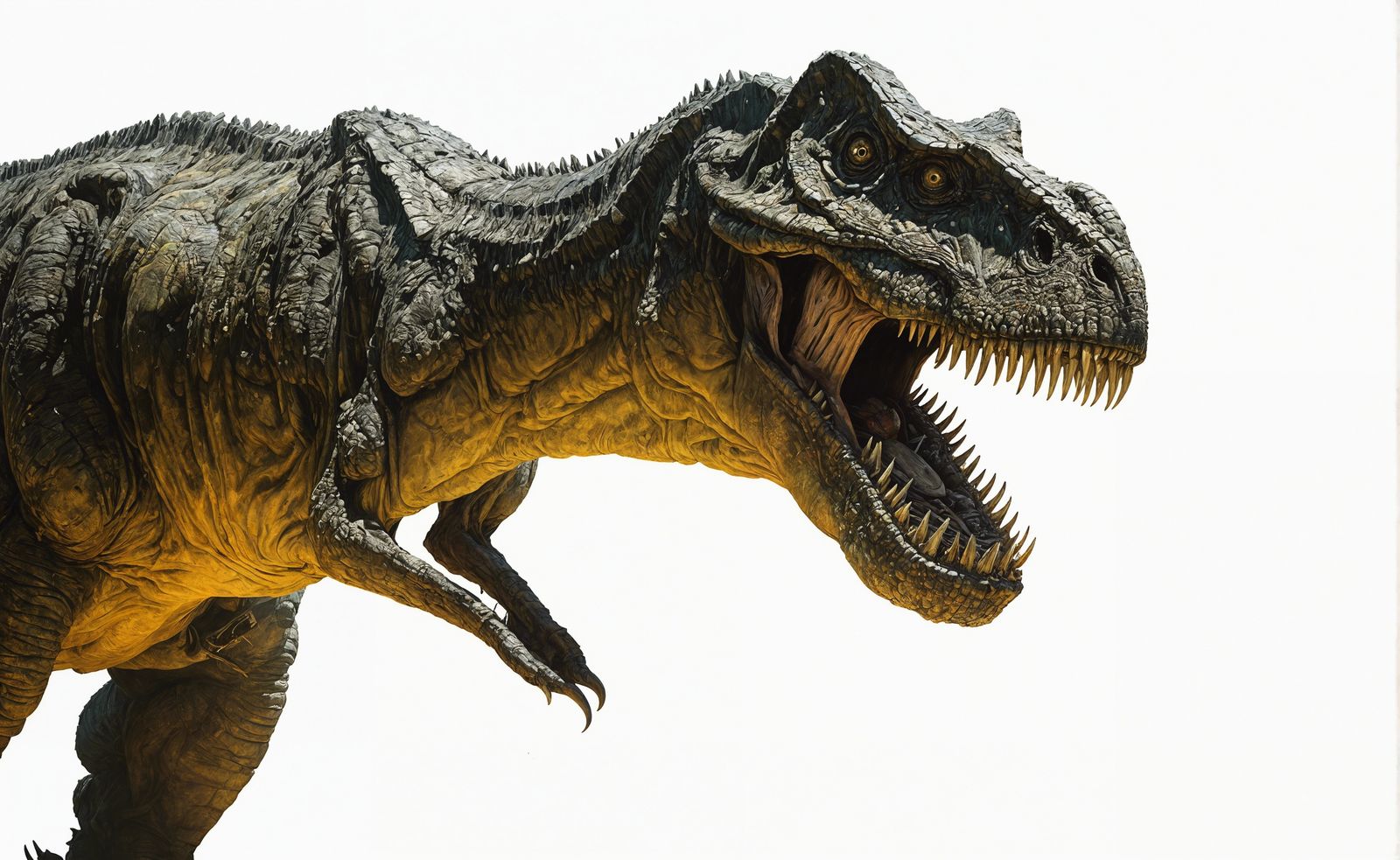 Dinosaur Double Exposure Portrait in Sci-Fi Style