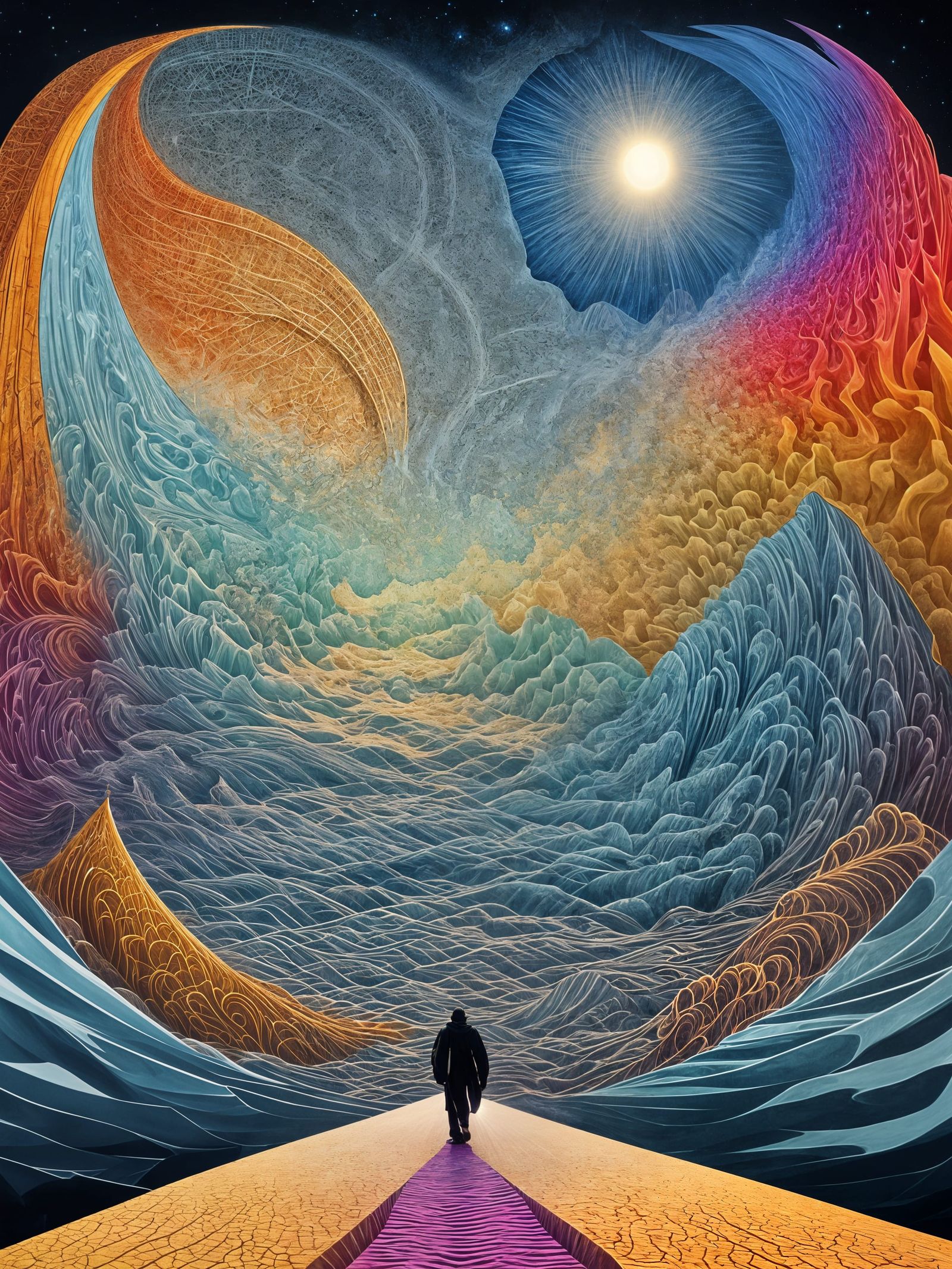 Abstract Expressionism with Fractals and 3D Shading