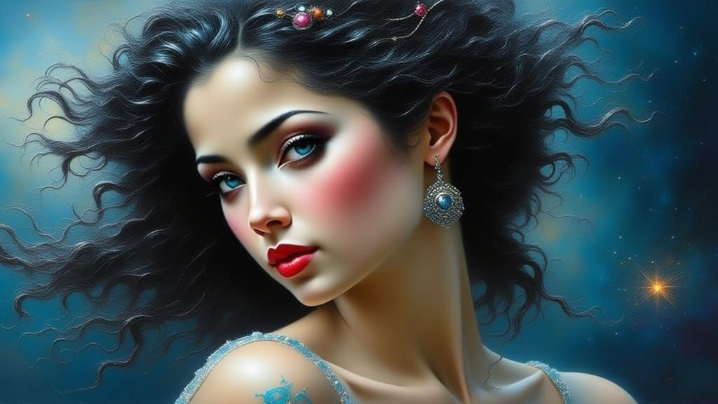 Blue Spanish Eyes and Falling Teardrops