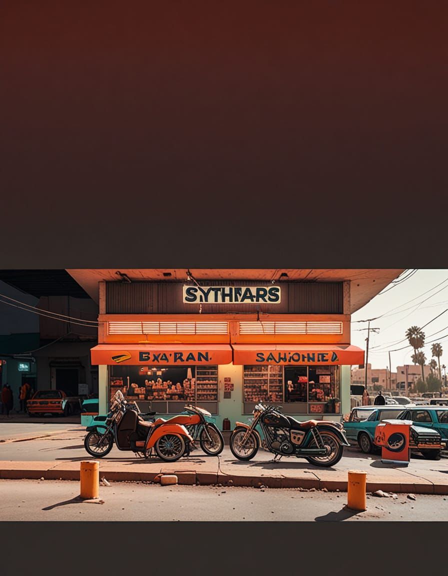 Retro-Futuristic Market Bazaar in Draria, Algeria
