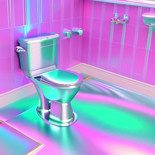 Metallic Neon Toilet
