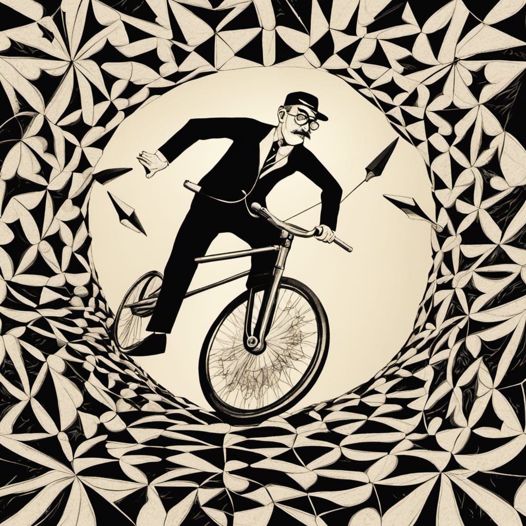 Escher-Inspired Penrose Tiling with Pterodactyls