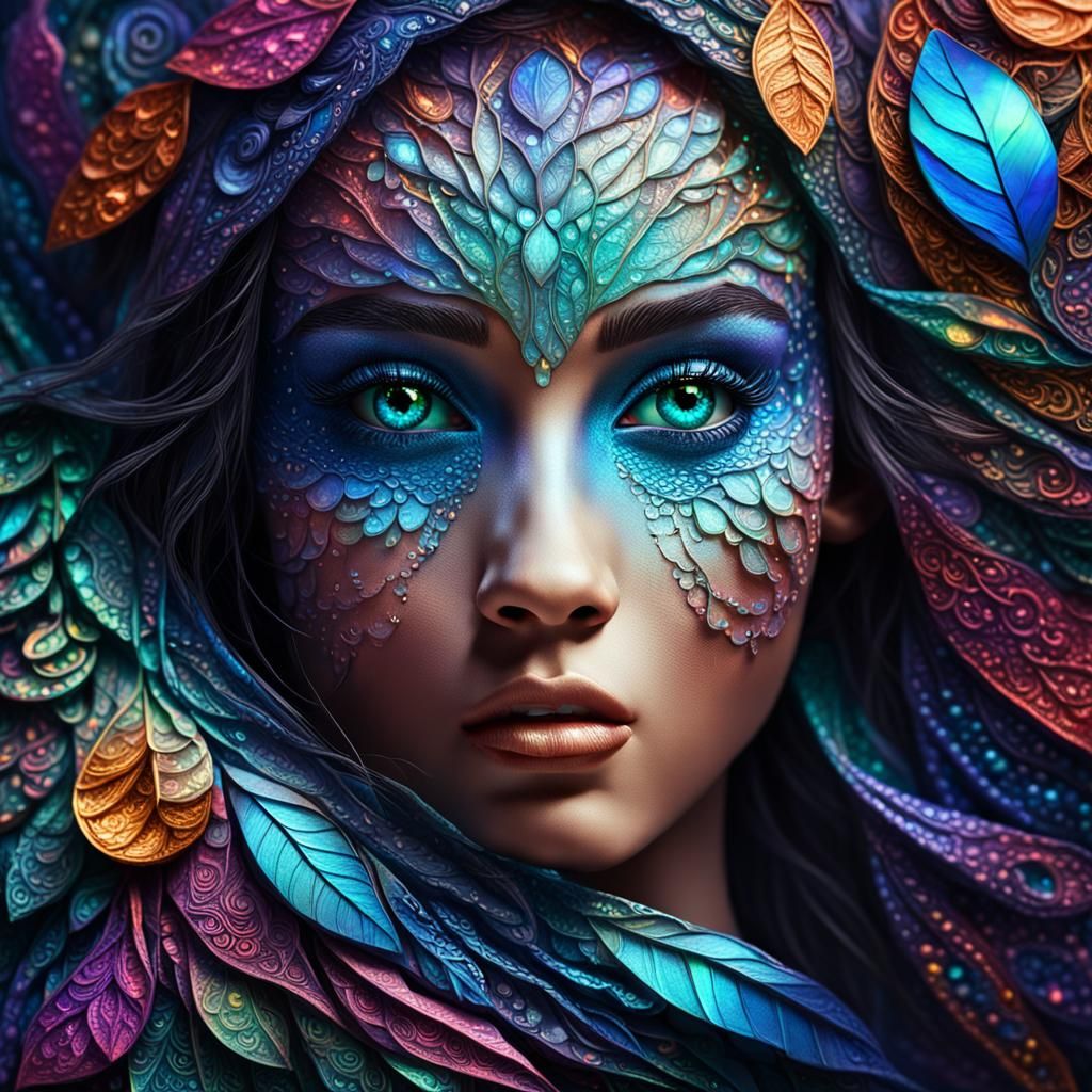 Opalescent Fantasy Artwork in Realistic CGI Diorama