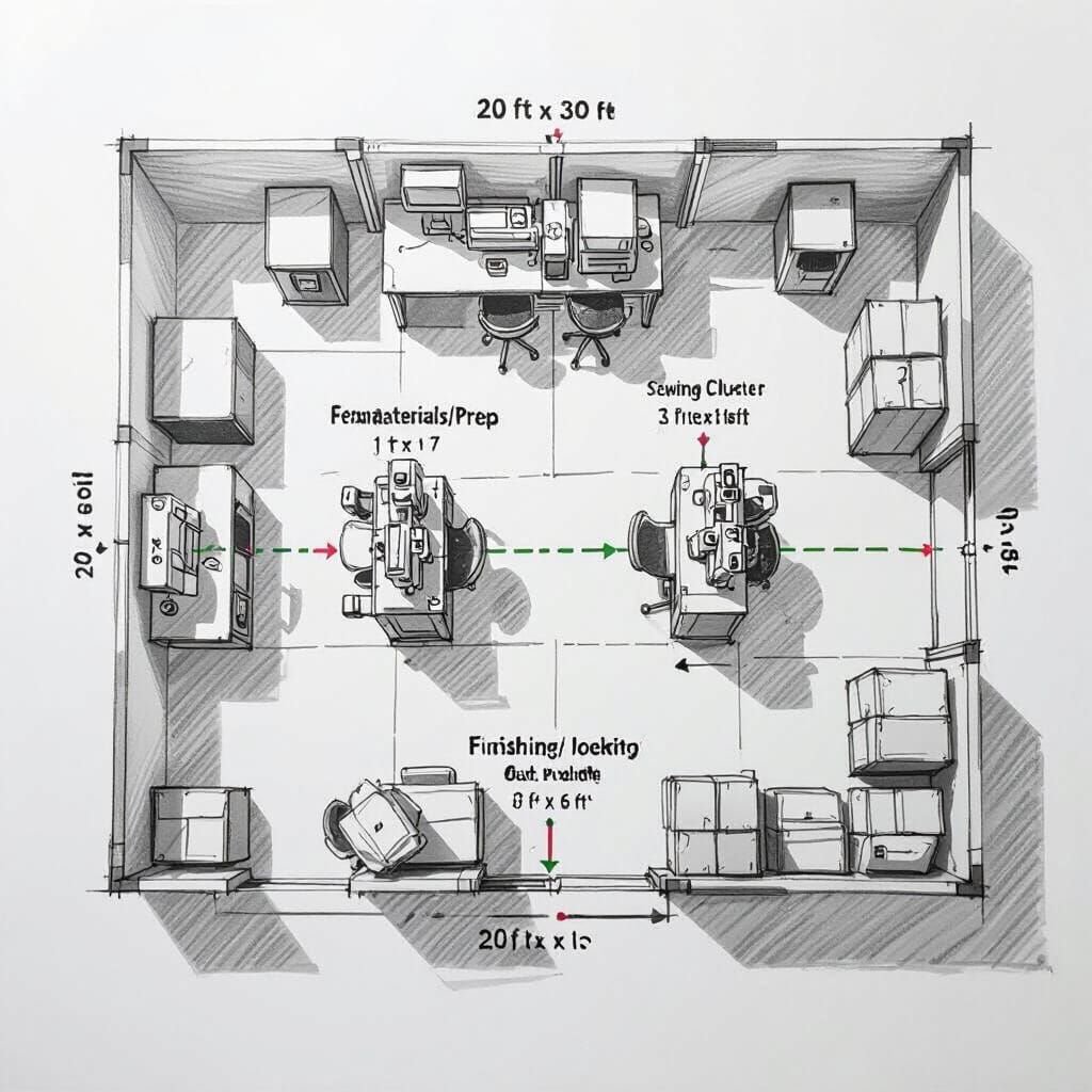 Pawsitive Essentials U-Shaped Manufacturing Floor Map
