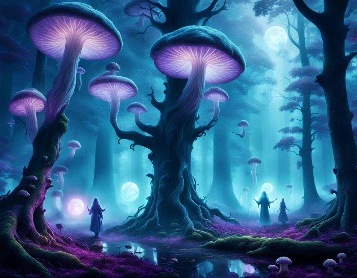 Enchanted Forest at Midnight