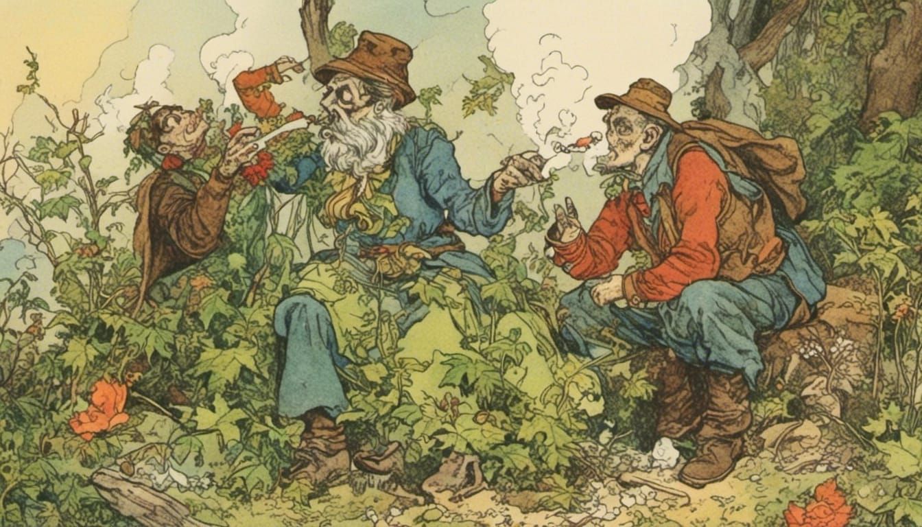 Zombie Stoner in Fairytale Style