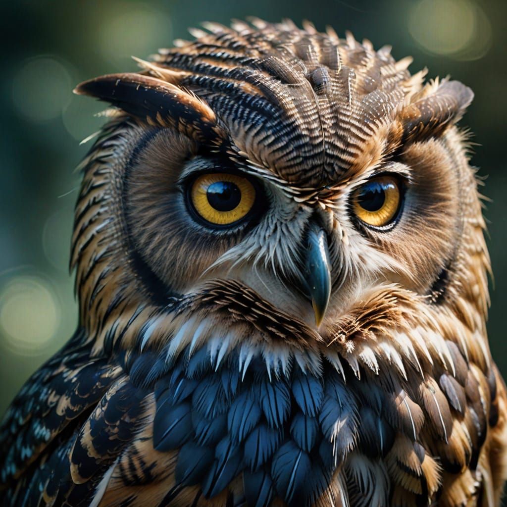 Ethereal Owl's Eye in Dreamlike Macro Photography