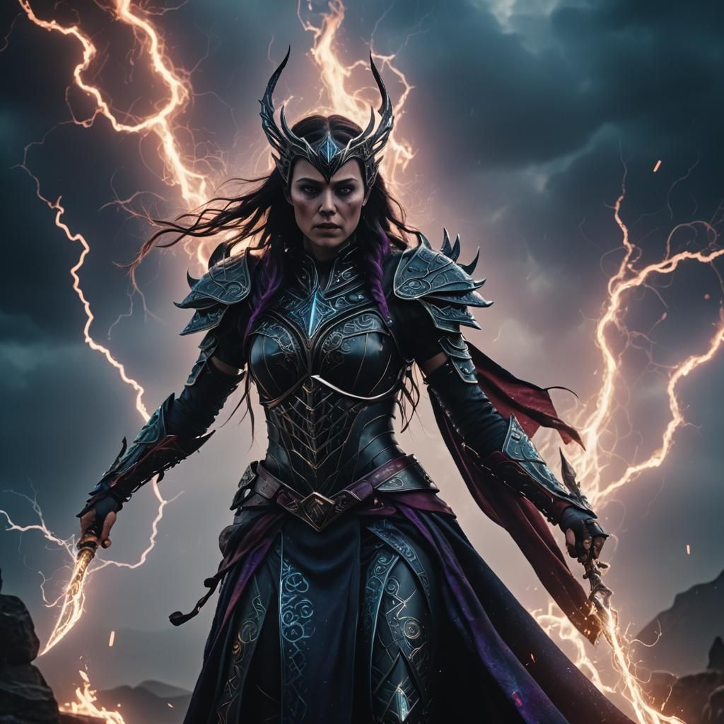 Goddess of Death Summons Dark Energy: Cinematic Still