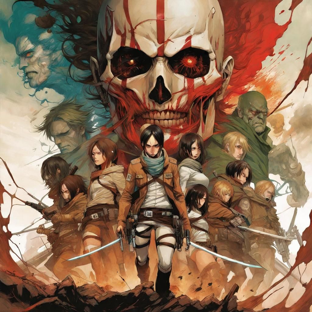 Terrifying Attack Titan Masterpiece in Striking Colors