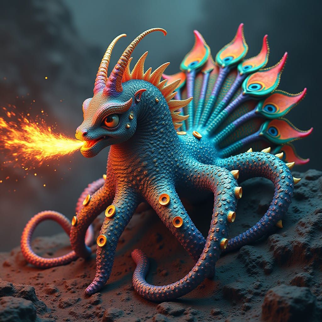 Crimson Nightmarish Hybrid Ignites Fiery Inferno