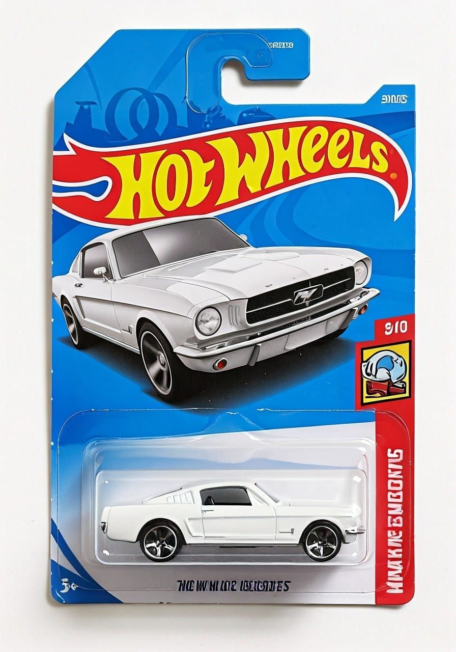 Vintage Ford Mustang Hot Wheels Toy Car in Mattel Packaging