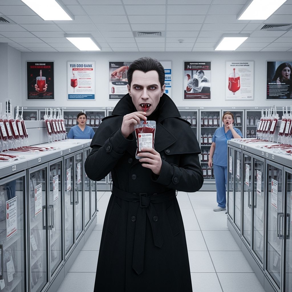 A withdrawal at the Blood Bank.