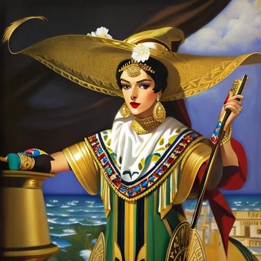 Erté-Inspired Detailed 3D Woman